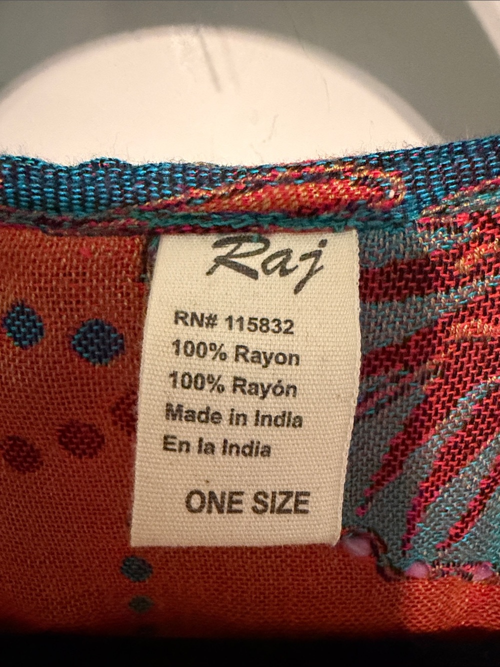 Raj Brand Boho Floral Teal & Orange Kimono - Picture 3 of 9